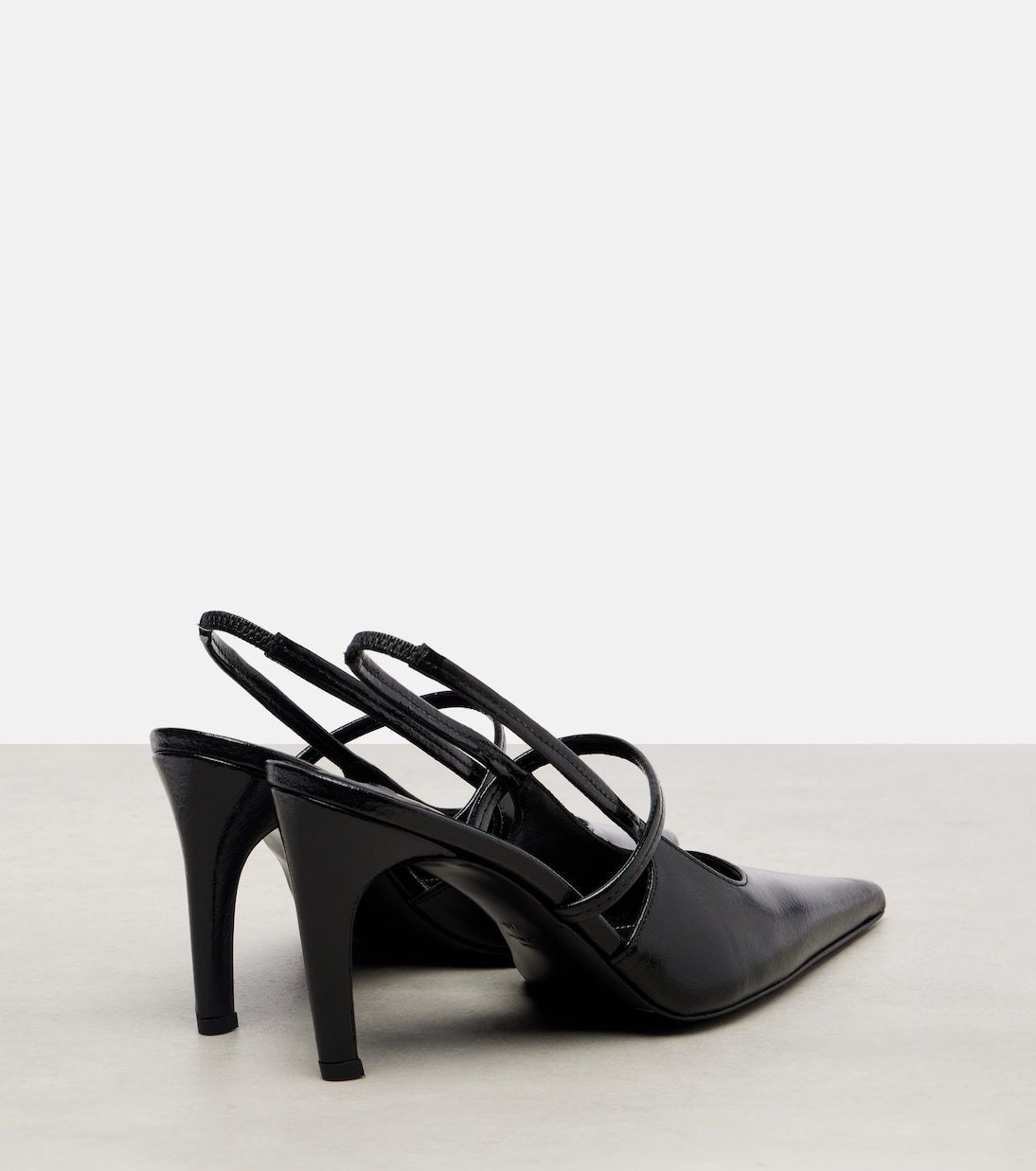 Totême Leather Slingback Pumps In Black