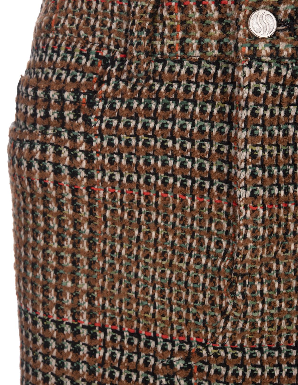 Stella Mccartney Wool Tweed Mini Skirt In Multicolor