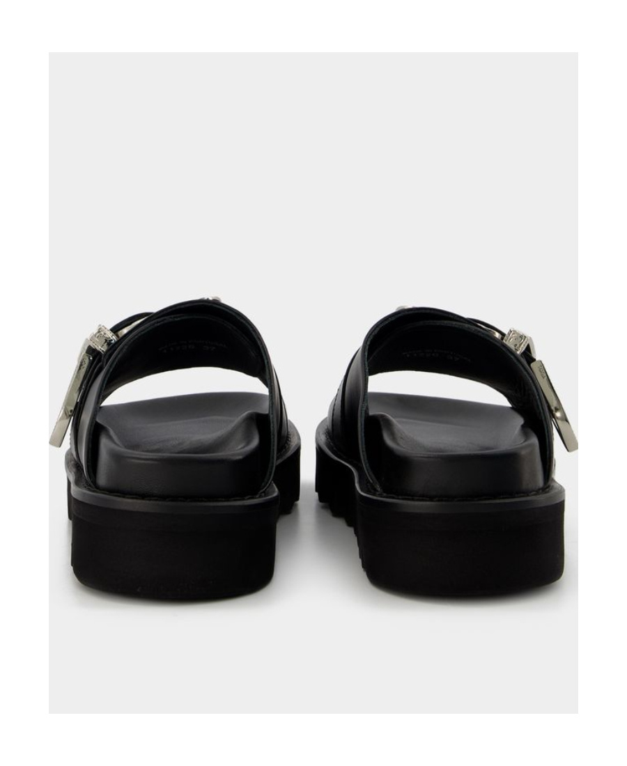 TOGA TOGA WESTERN-STYLE BUCKLE DETAILED SLIP-ON SANDALS 