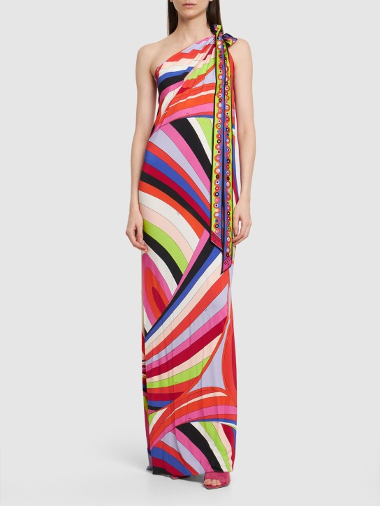 Pucci Printed One-shoulder Dress