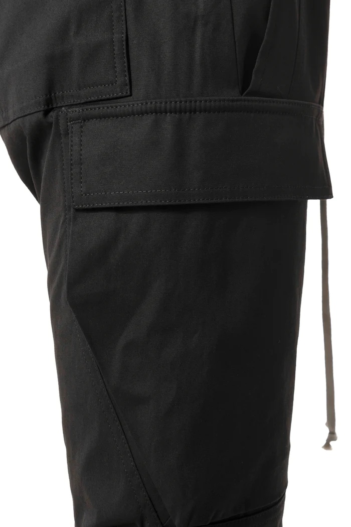 Rick Owens Drawstring-waist Cargo Trousers In Black