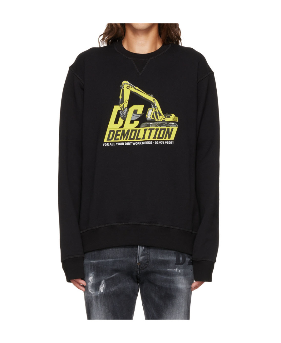 Dsquared2 Dc Demolition Pullover Hoodie In Black