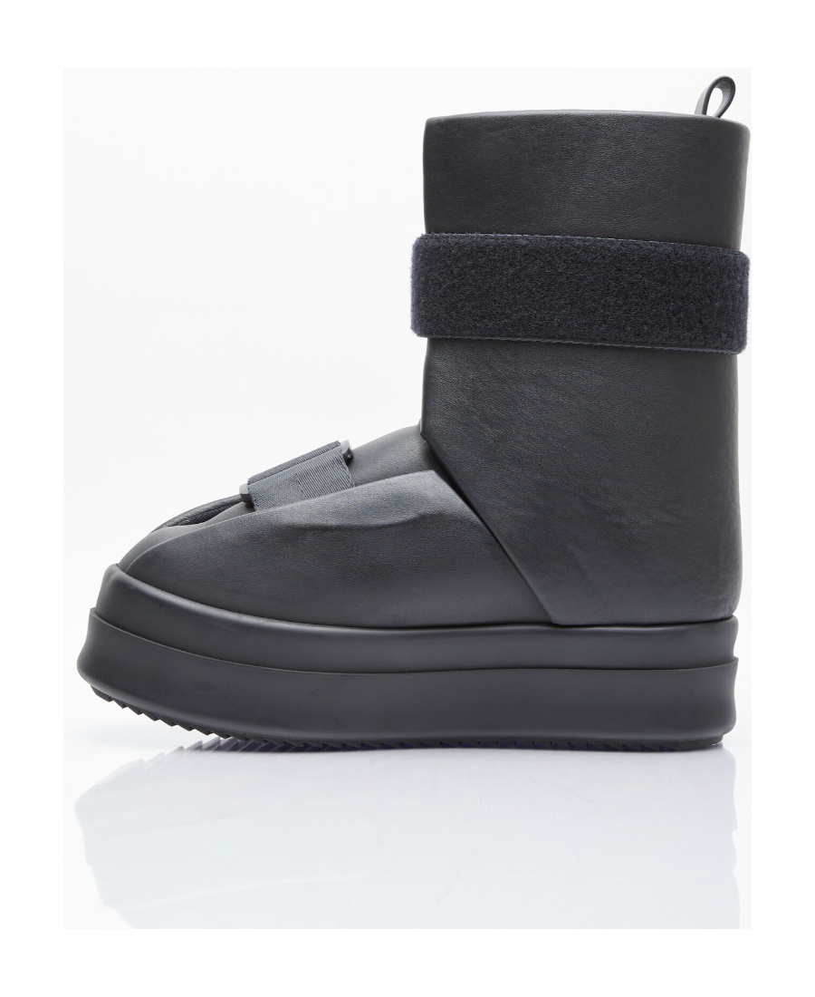 Rick Owens Buckled Leather Ankle Boots In Black