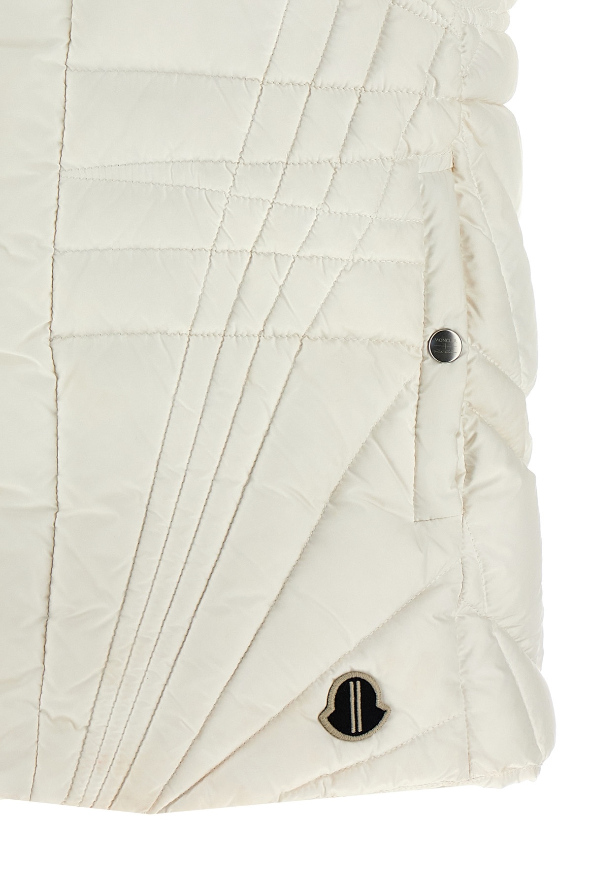 Moncler X Rick Owens Zippered Down Vest In White