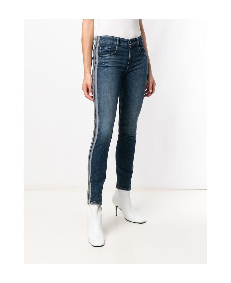 Emporio Armani Logo Jeans In Blue