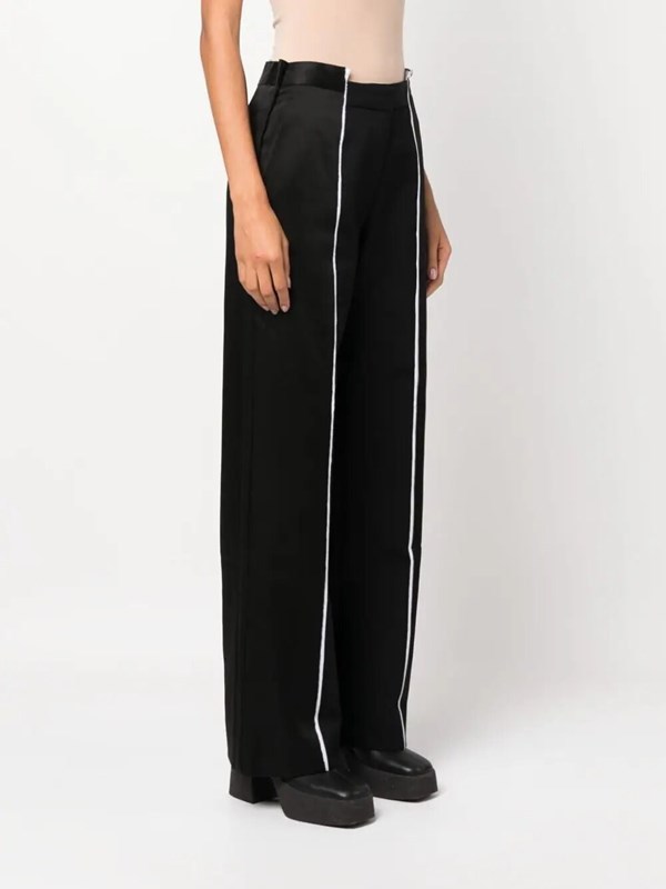 Victoria Beckham Tiered Waist Pants In Black