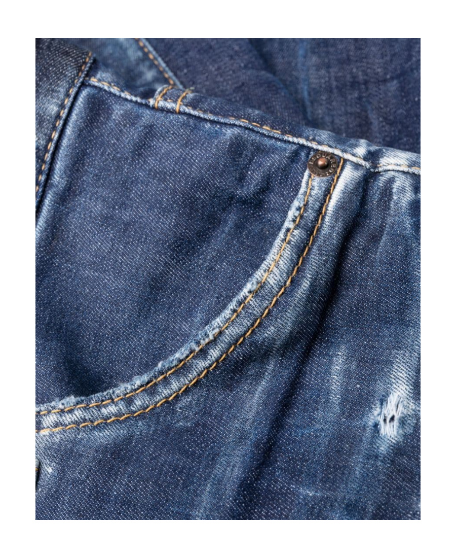 Dsquared2 Distressed-finish Denim Jeans In Blue