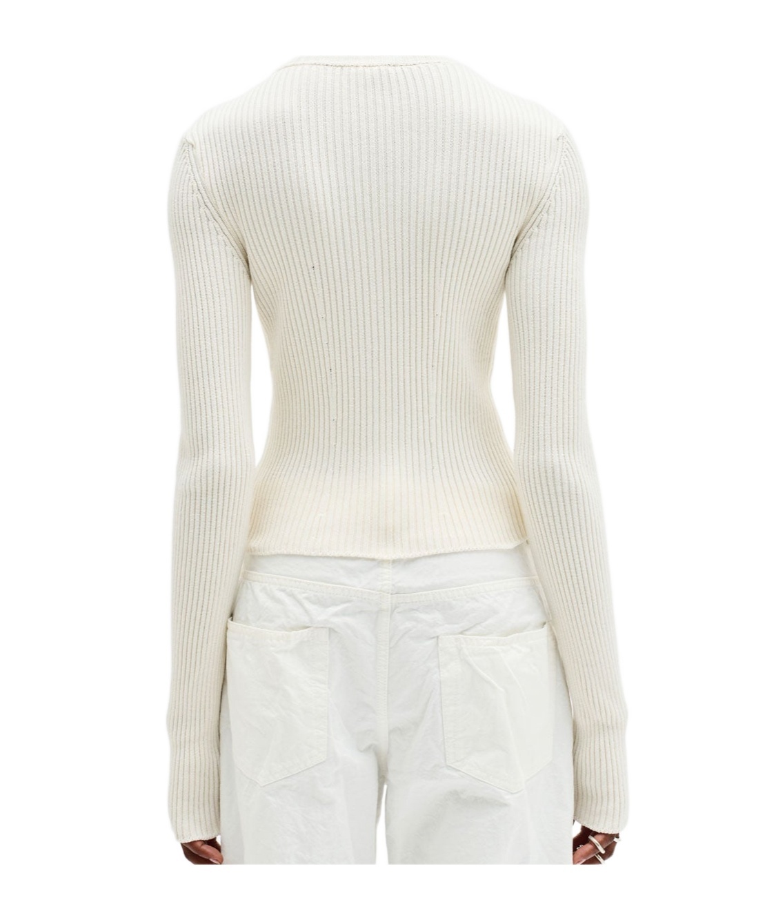 Ann Demeulemeester Cropped Zip-up Cardigan In White