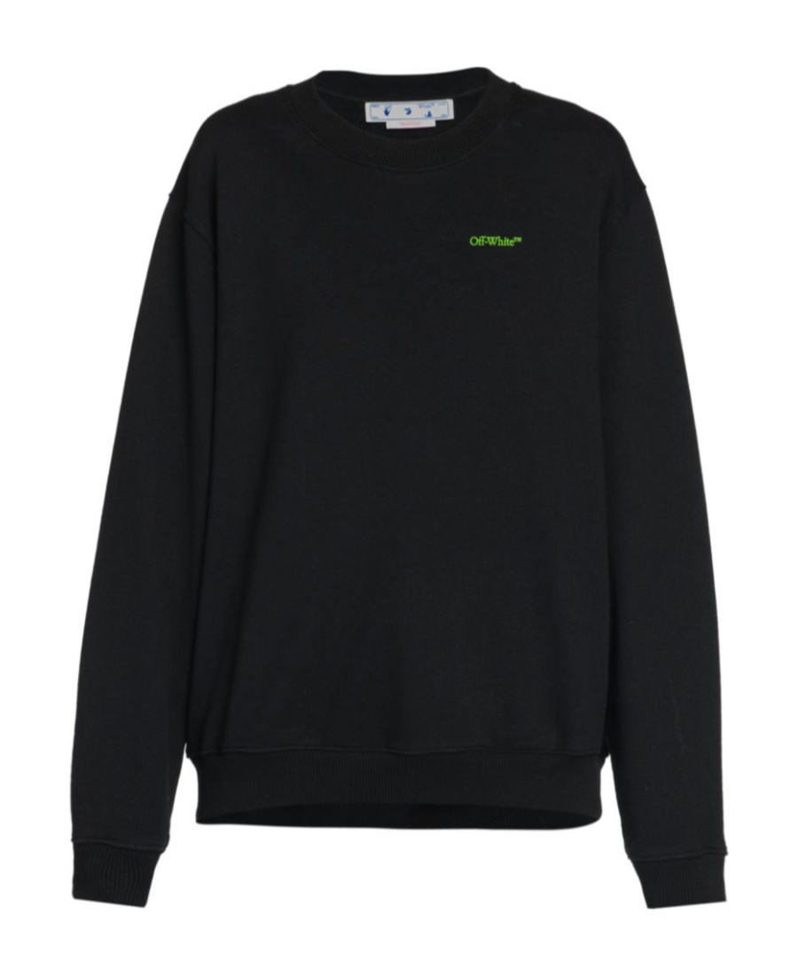 Off-white Blurred Arrow Reg Crewneck Black Multico In Black