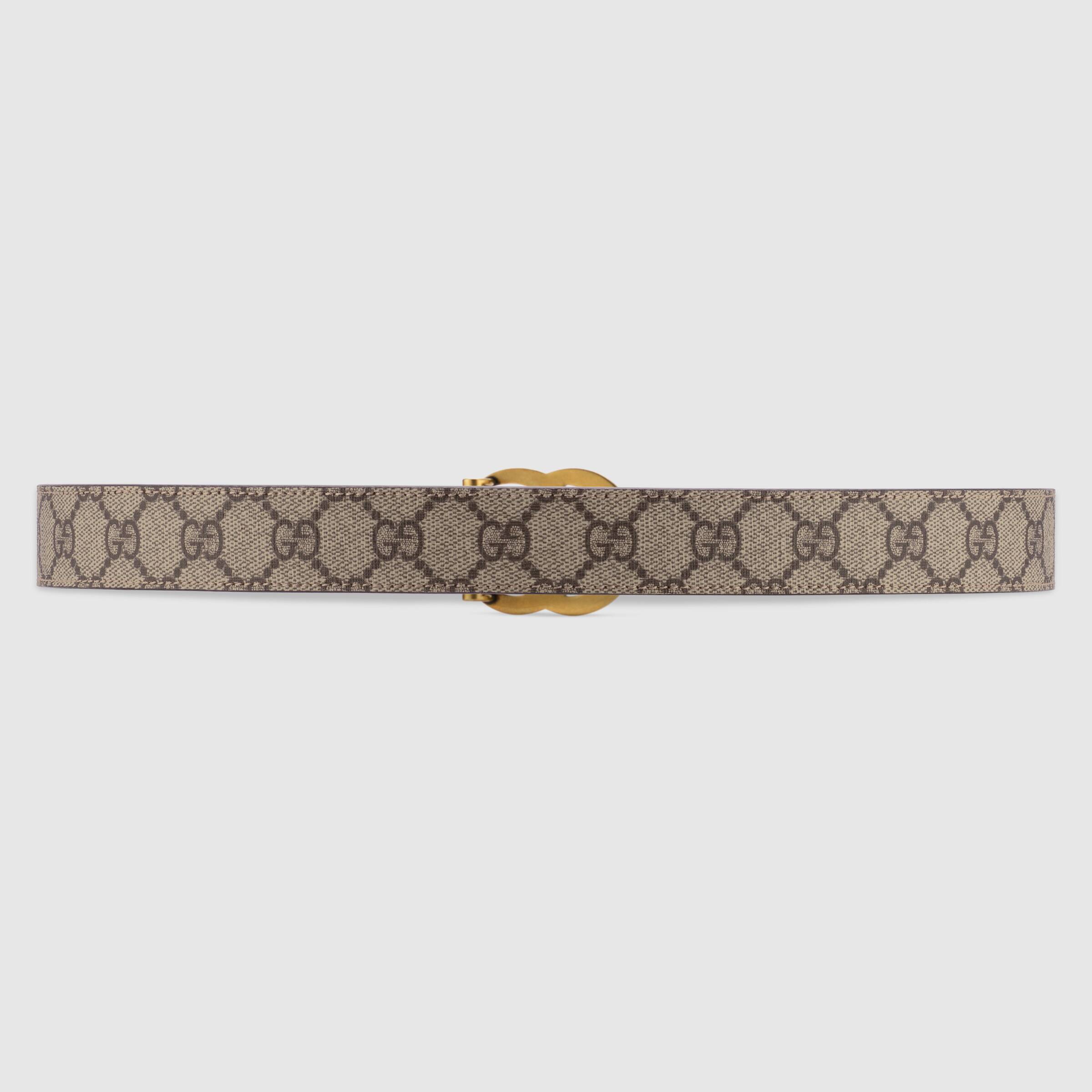Gucci Gg Marmont Reversible Belt In Black