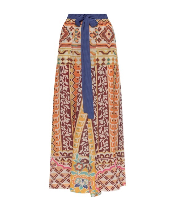 Etro Patterned Tie-waist Trousers In Multi