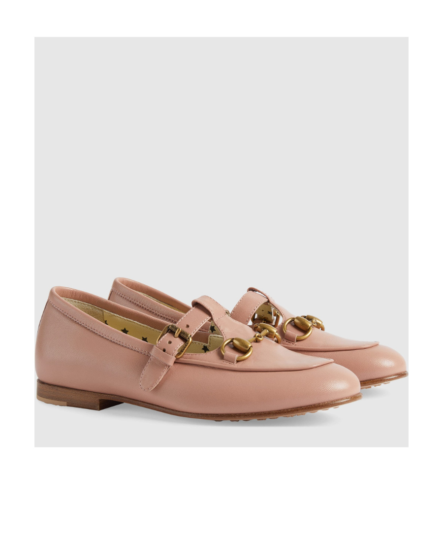Gucci Horsebit Leather Loafers In Nude