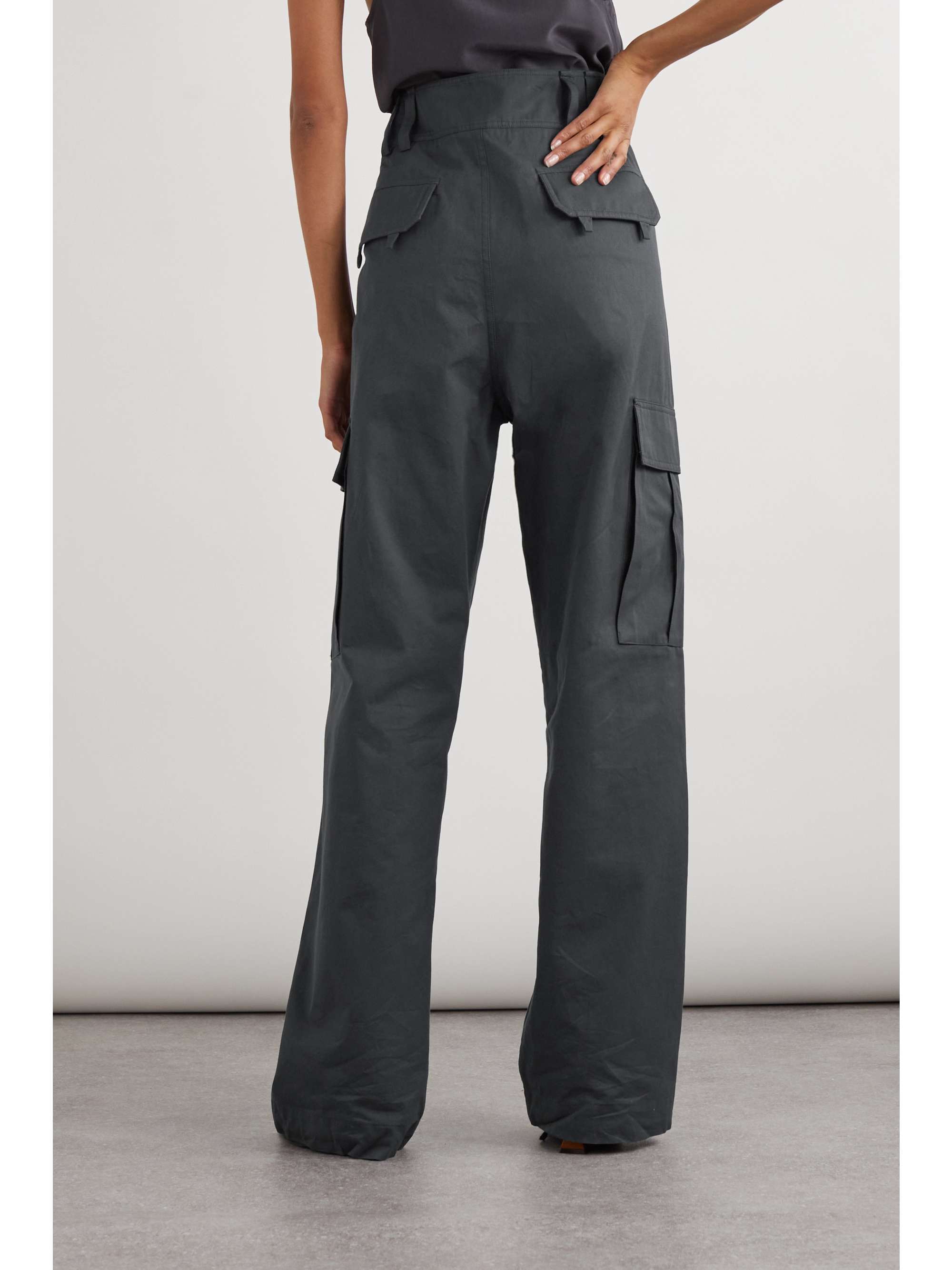 Saint Laurent Straight-leg Cargo Trousers In Black