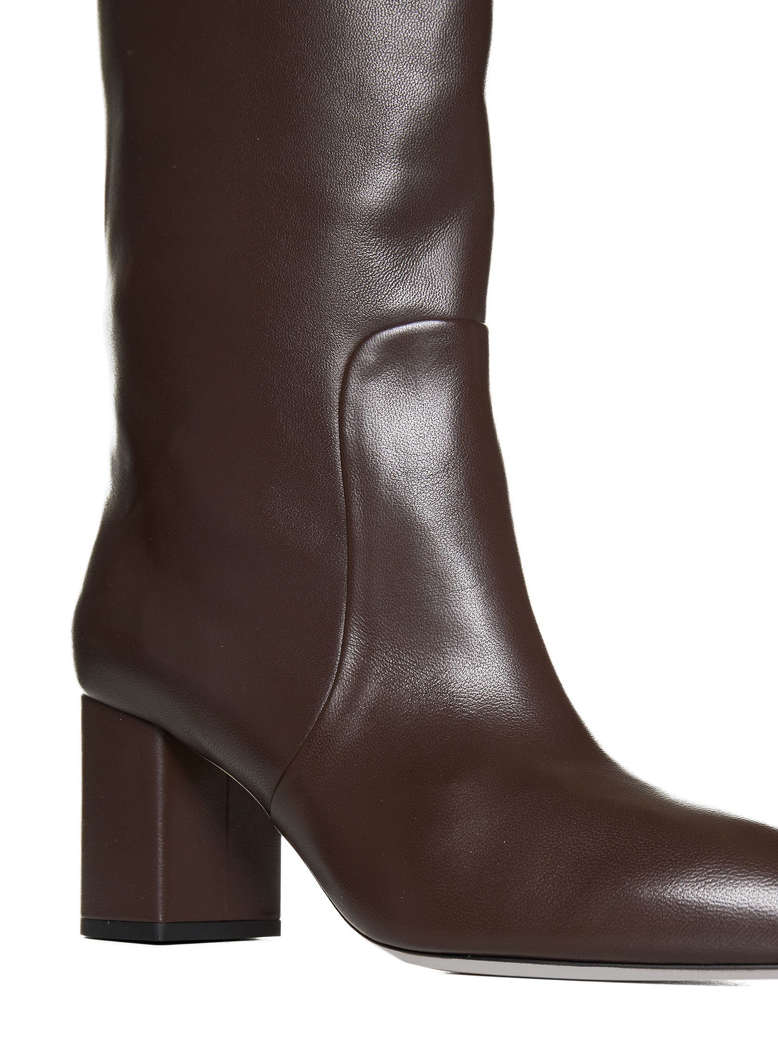 Paris Texas 70mm Leather Knee-high Boots In Brown