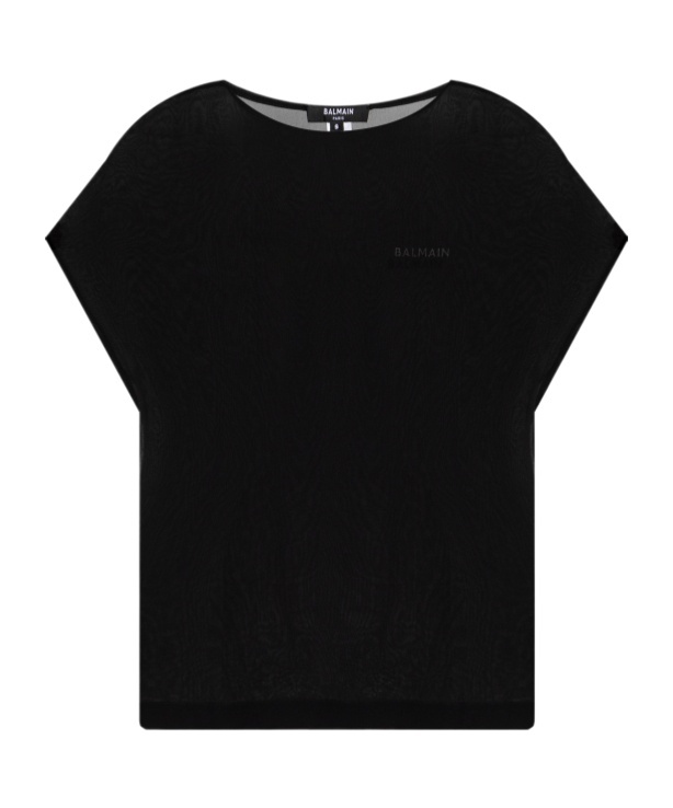 Balmain Short-sleeved Blouse In Black