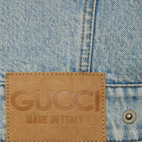 GUCCI GG CANVAS REVERSIBLE DENIM JACKET 