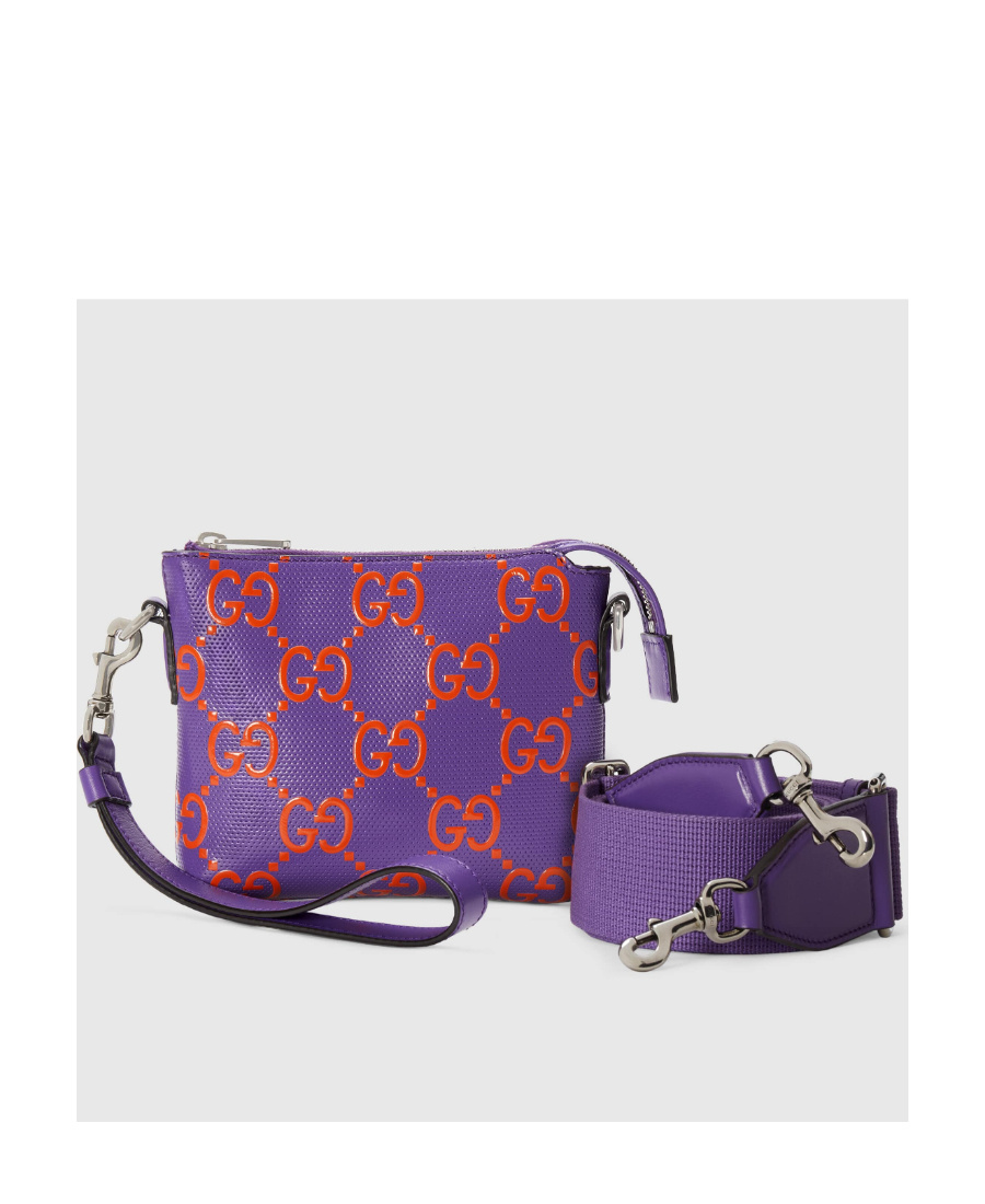 Shop Gucci Printed Embossed Small Shoulder Bag