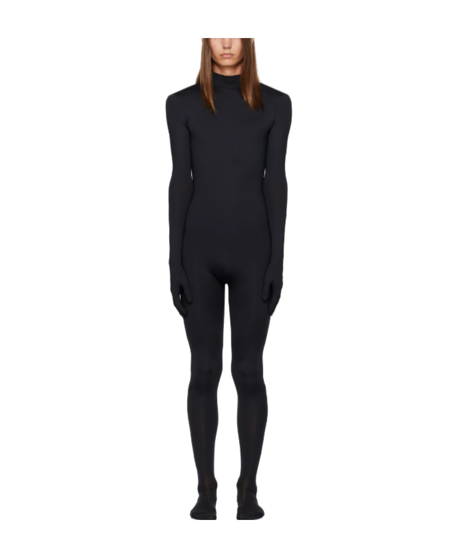 Vetements Mask-panel Skinny Jumpsuit In Black