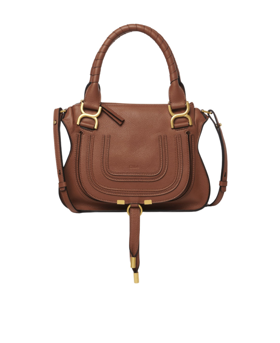 Chloé Small Mercie Bag In Granate Leather In Pattern
