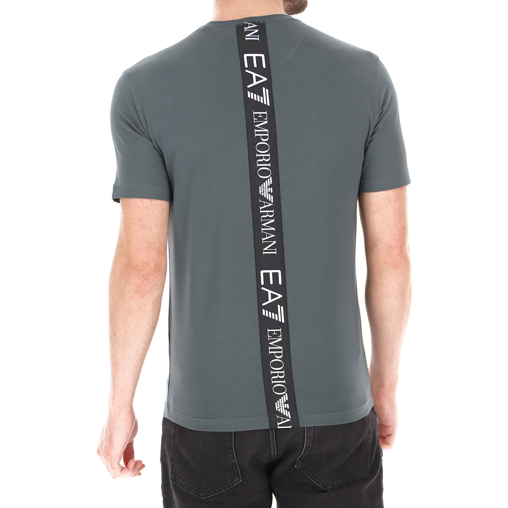 Ea7 T-shirt With Round Neck And Short Sleeves In Green