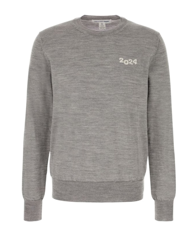 Comme Des Garçons Round Neck Sweater In Gray