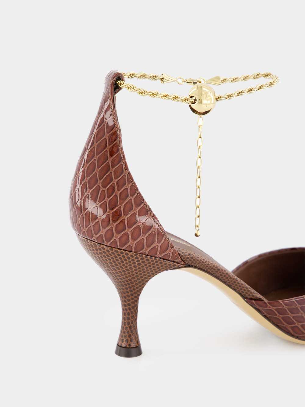 Ferragamo Pointed High Heels In Brown