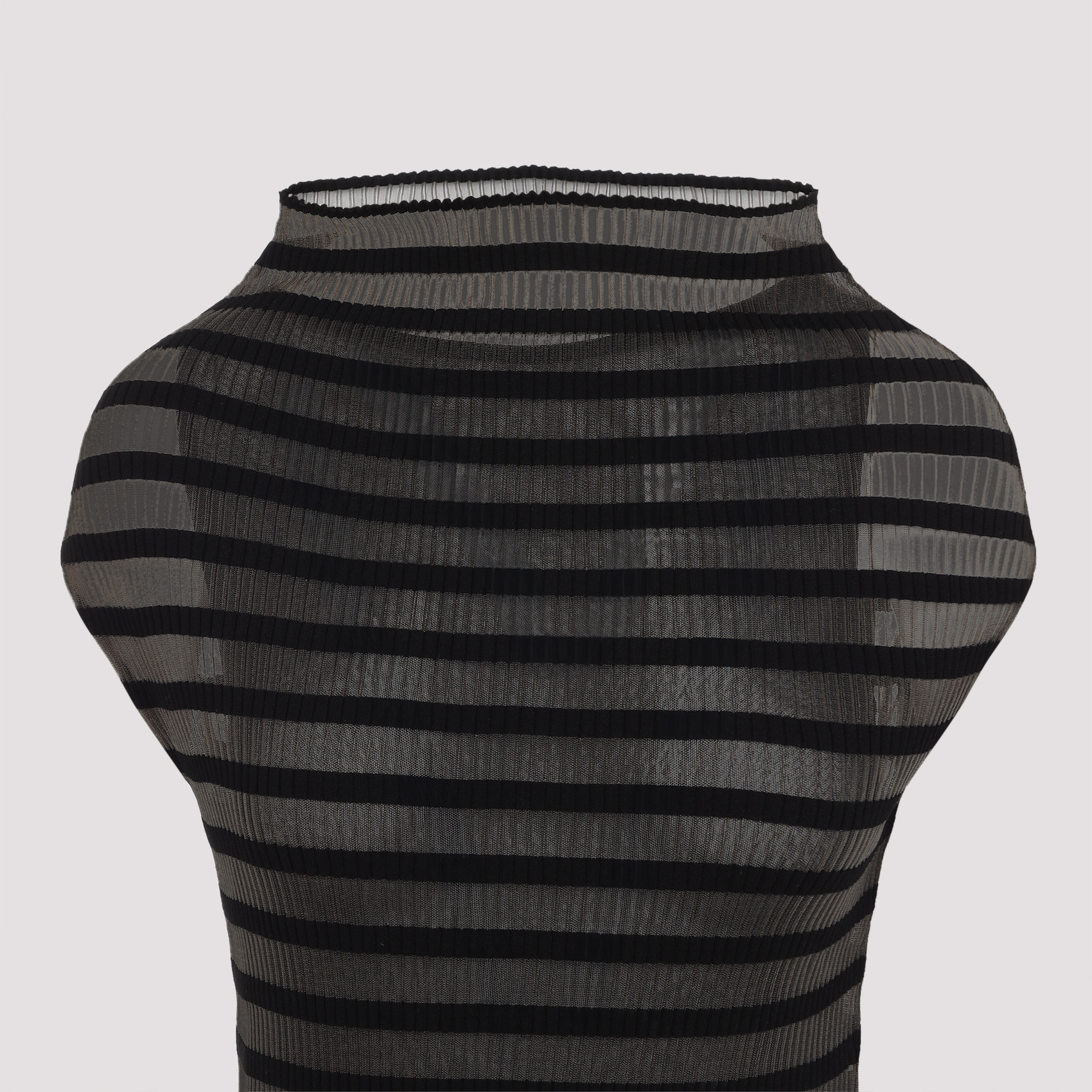 Shop Jean Paul Gaultier Striped Dress In Black