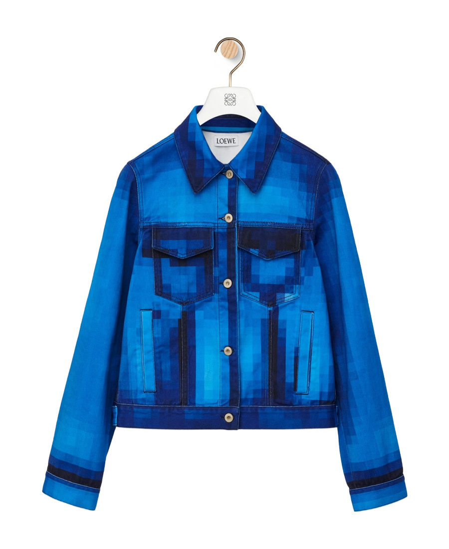 LOEWE PIXELATED JACKET IN DENIM