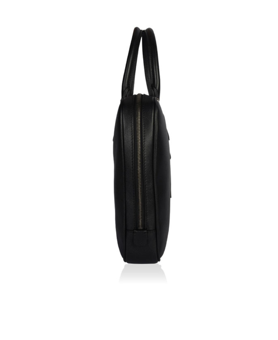 Giorgio Armani Logo Details Handbag In Black