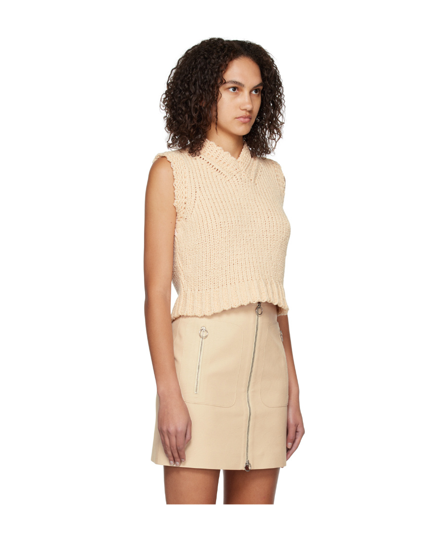 Stella Mccartney Pink Homespun Vest In Nude