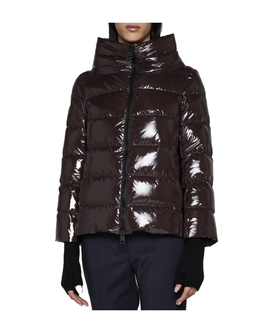 Herno Zip-up Padded Down Jacket In Black