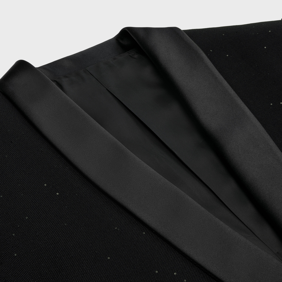 Celine Long Sleeved Suit Jacket In Black