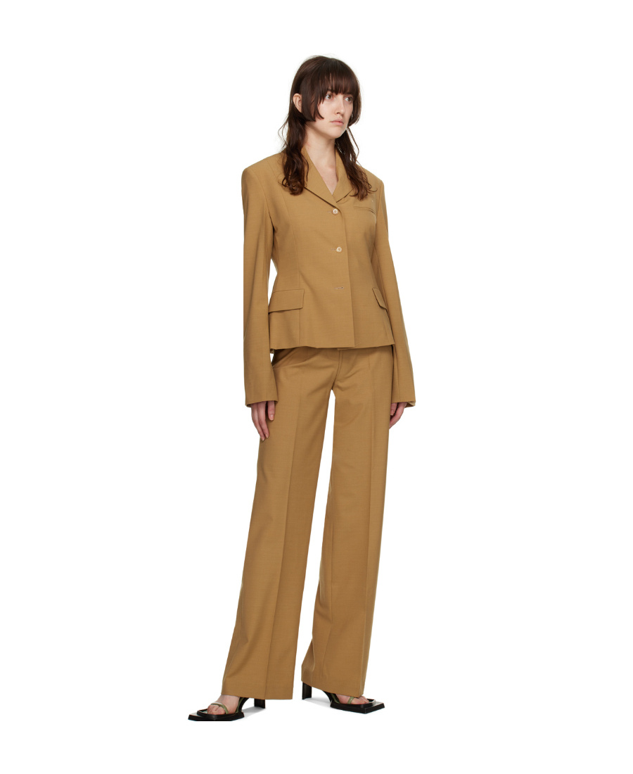 NANUSHKA LAPEL LONG-SLEEVED SUIT COAT 