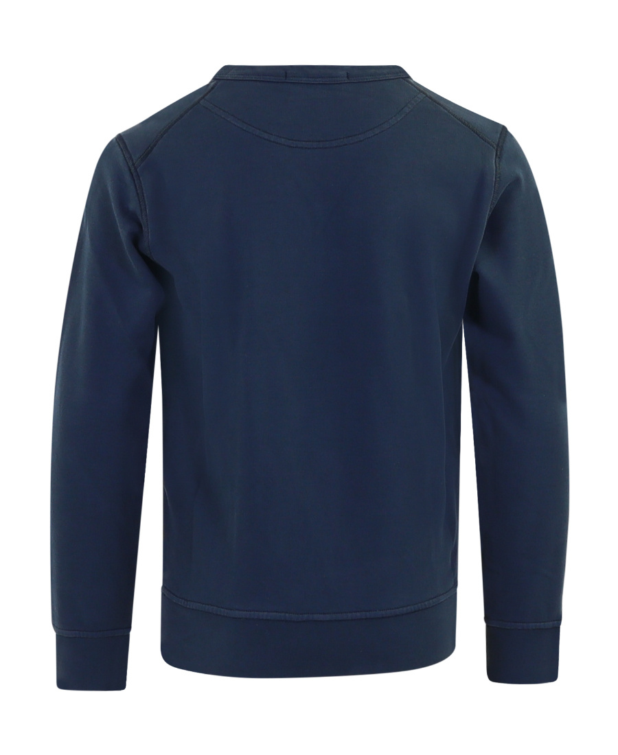 Stone Island Logo Long-sleeved Sweater In Blue