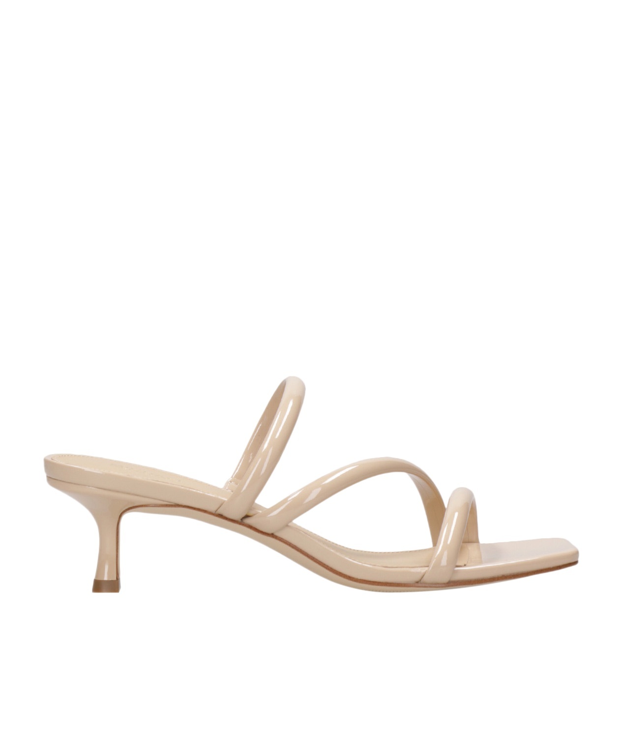 Michael Michael Kors Square-toe Three-band Sandals In Nude