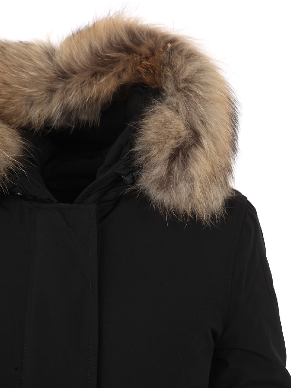 Woolrich Parka Arctic Con Pelliccia Removibile Nero In Black