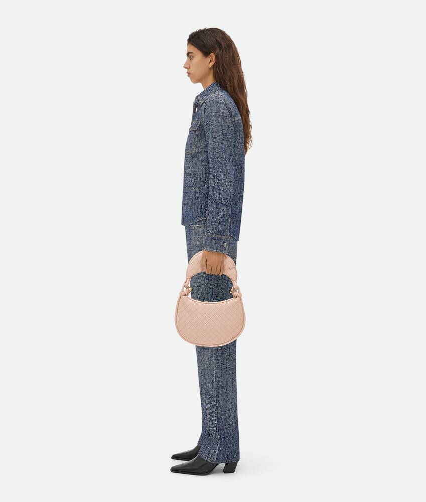 Bottega Veneta Gemelli Small Intrecciato Shoulder Bag In Nude