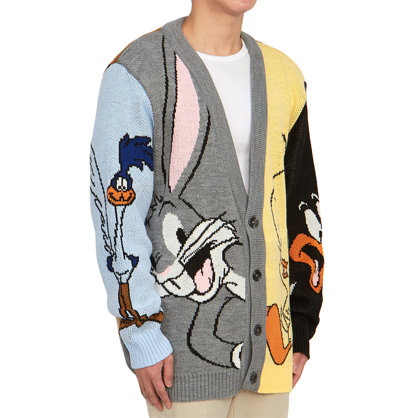 Family First V-neck Long-sleeved Sweater In Multicolor