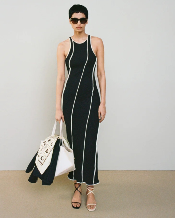Nanushka Wanda Exposed-seam Detail Dress In Black