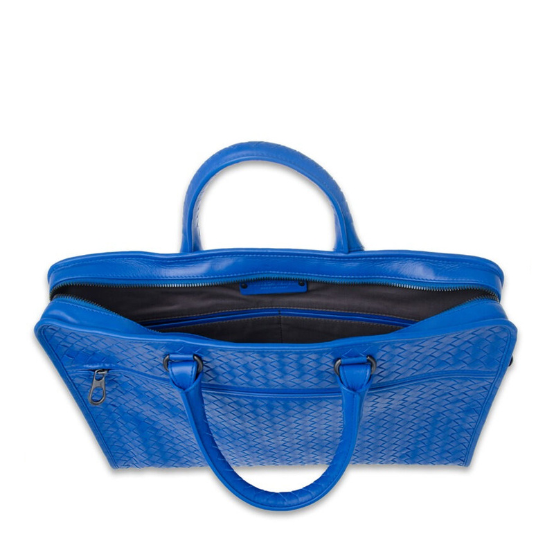 Bottega Veneta Logo Handbag In Blue