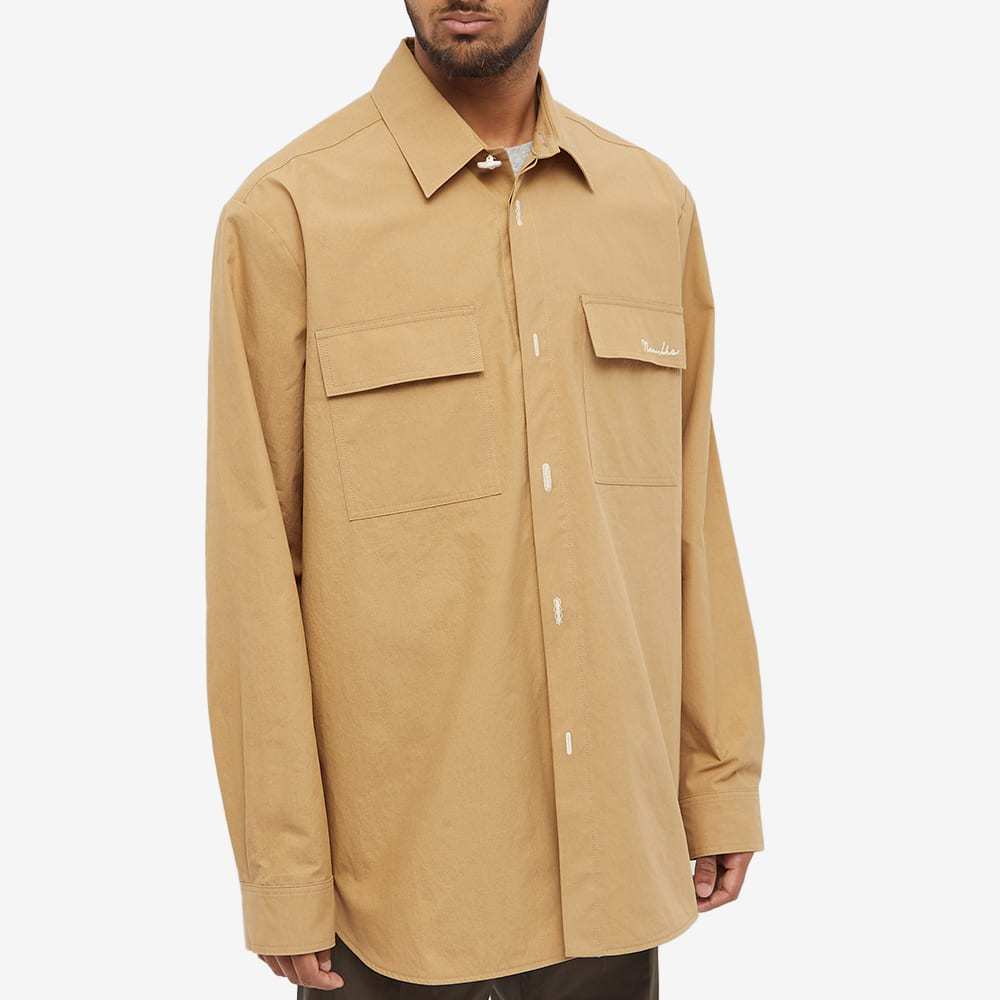 Nanushka Button-up Fitted Overshirt In Nude