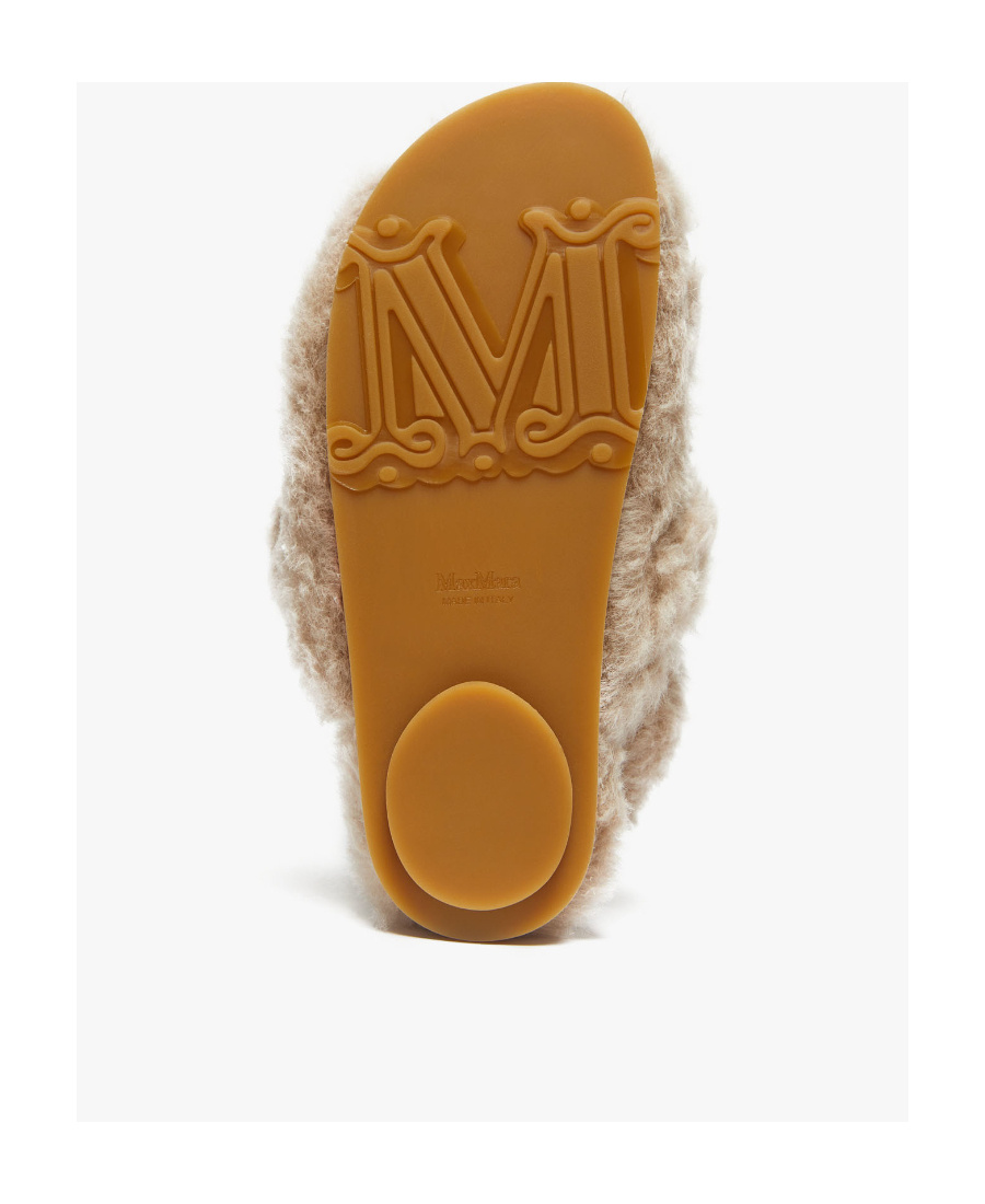 Max Mara Teddy Touch-strap Slippers In Nude