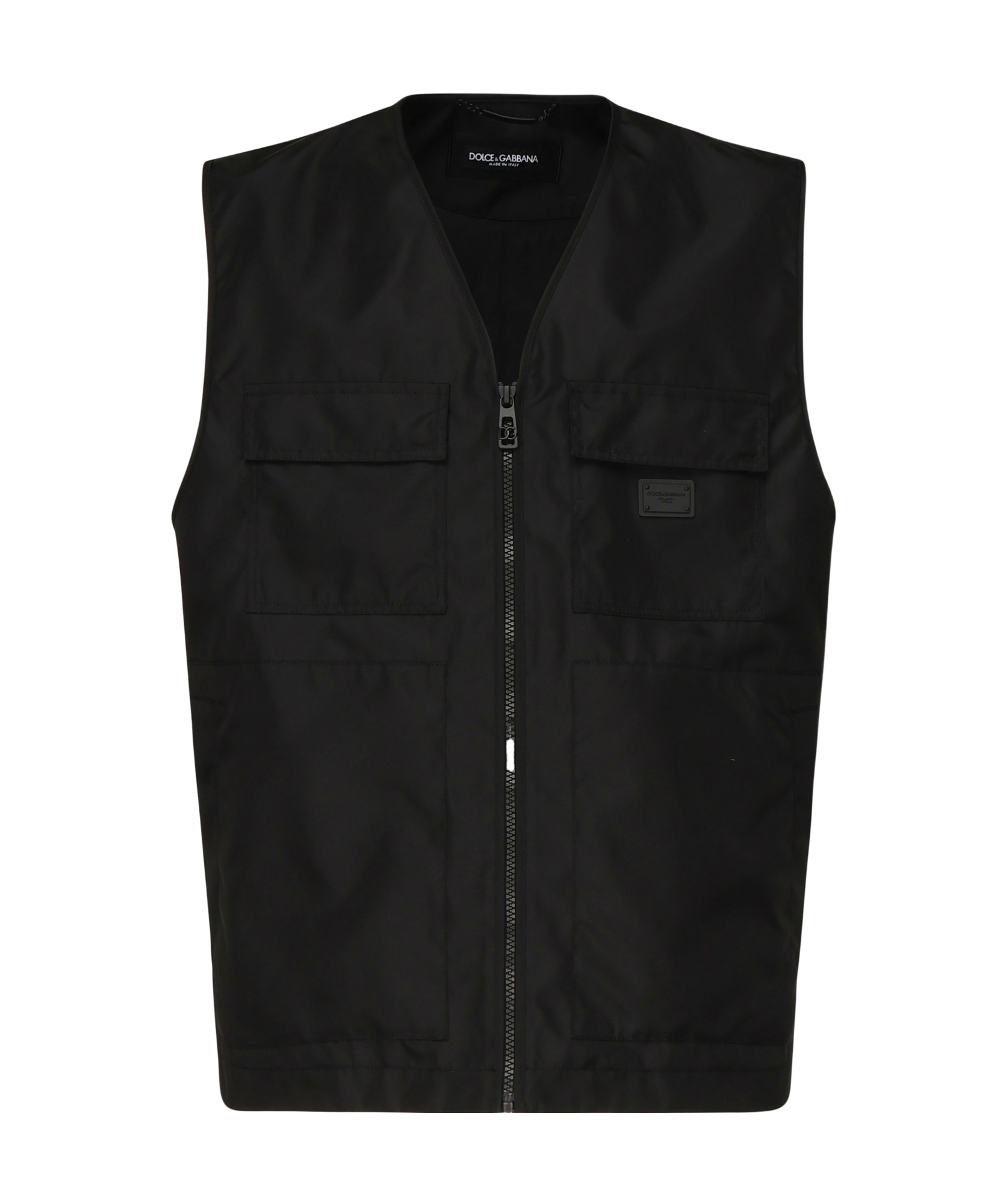Shop Dolce & Gabbana Logo-patch Gilet In Black