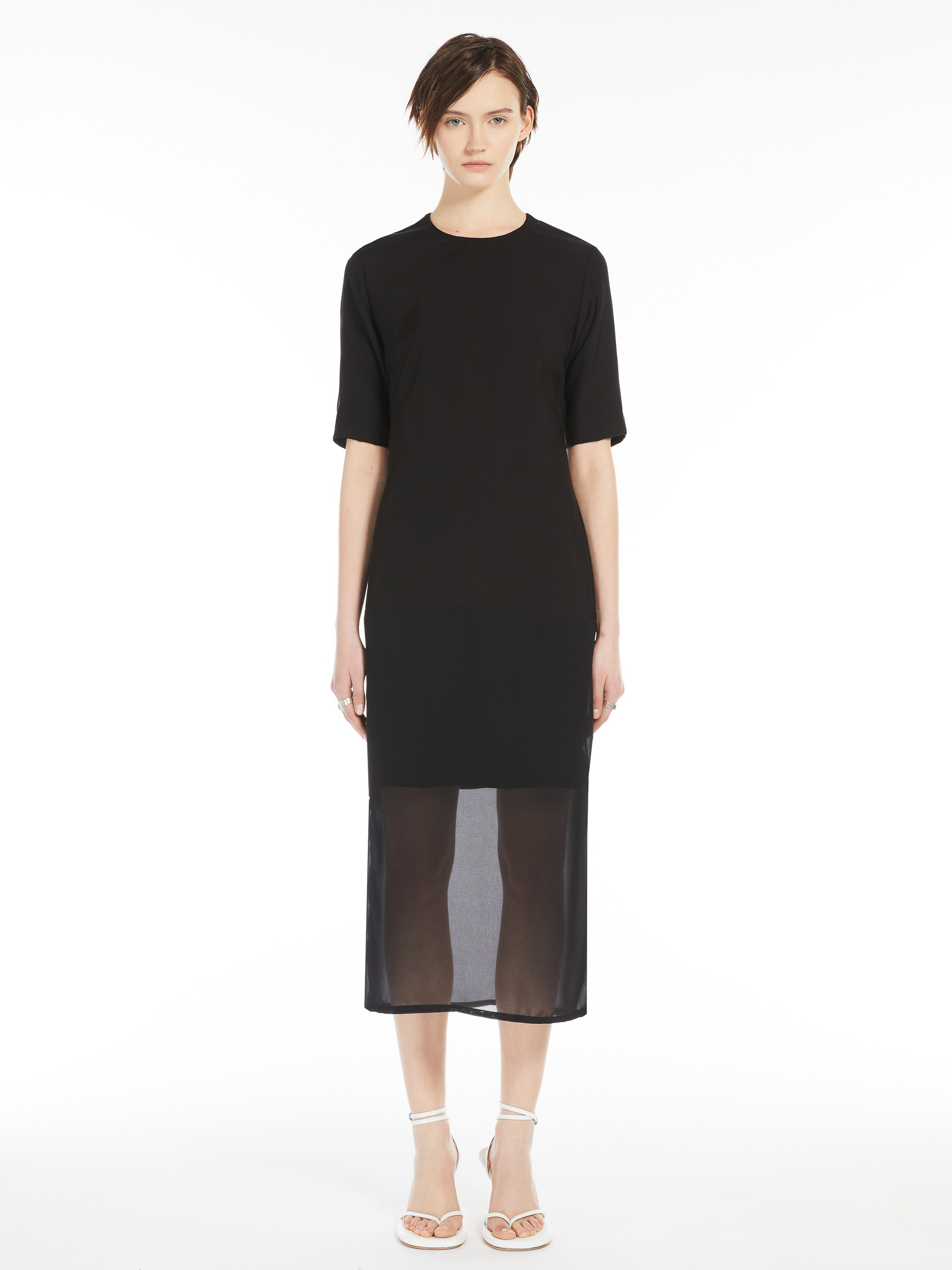 Sportmax Short Sleeve Dress In Black