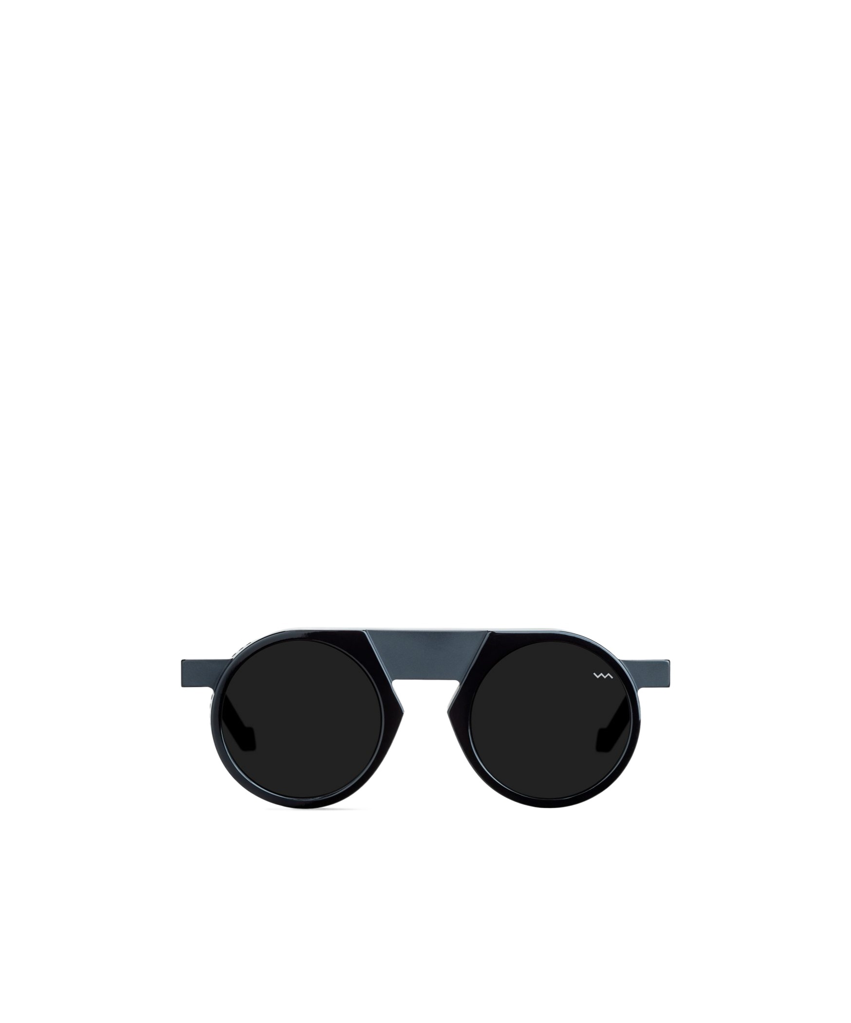 Vava Matte Round-frame Sunglasses In Black