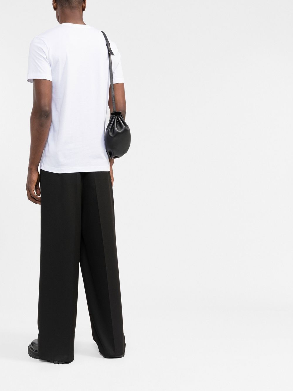 Moschino T-shirt With Round Neck And Short Sleeves In White