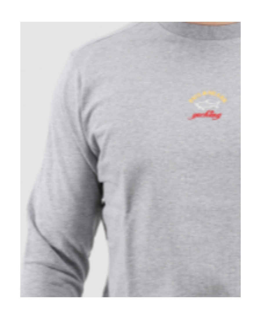 Shop Paul & Shark Logo Printed Sweater In Gray