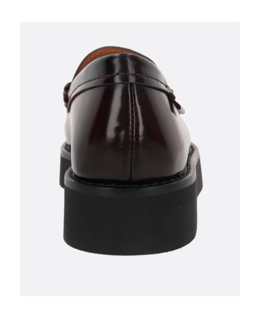 Tod's Logo-buckle Leather Loafers In Black