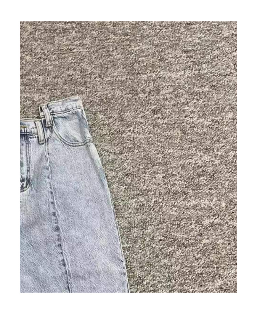 Charlie Luciano Irregular Straight Jeans In Gray