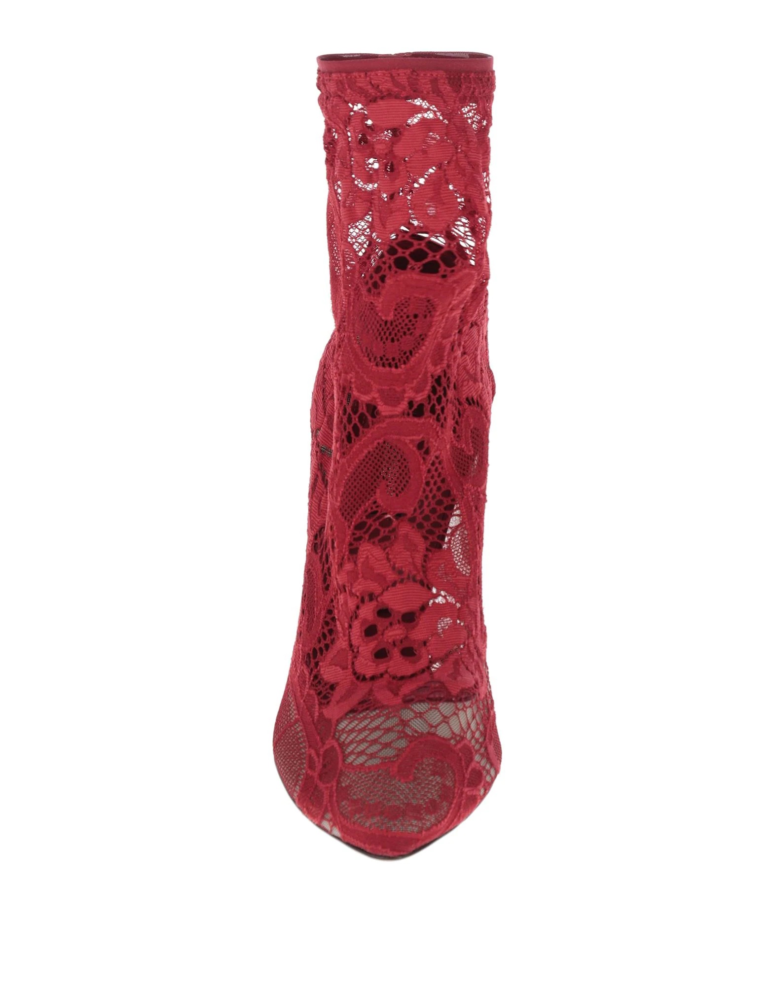 Dolce & Gabbana Sock Ankle Boots In Red